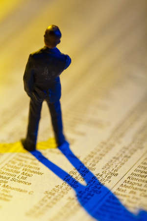 share prices in a newspaperの写真素材