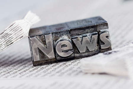 news in lead lettersの写真素材