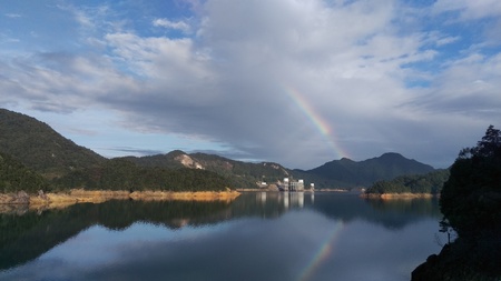 Landscape scenery view of a lakeの写真素材