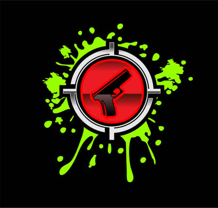 An initial letter O for handgun tactical logo vectorのイラスト素材