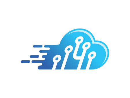 A vector Illustration of smart family in cloud computing industriesのイラスト素材
