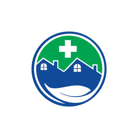 A vector illustration of home care safe love and clean logoのイラスト素材