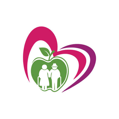A vector illsutration of home care love and clean logoのイラスト素材