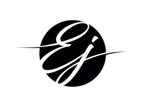 A vector illustration of EJ monogram initial letter logoのイラスト素材
