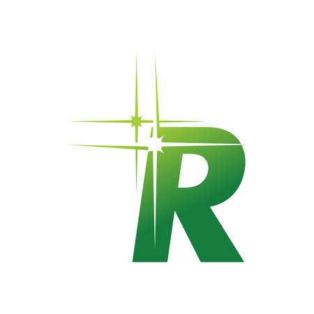 A vector illustration logo of Shine and clean letter SRMonogram Initial Logoのイラスト素材