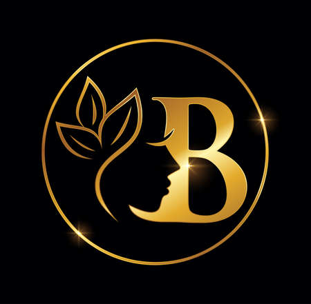 A vector Illustration of Golden Beauty Initial Letter Bのイラスト素材
