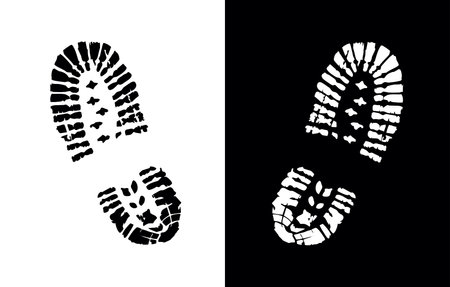 A vector Illustration of Shoe Print Vector Signのイラスト素材