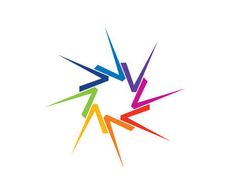 A vector Illustration of Circle Multicolor Check Signのイラスト素材