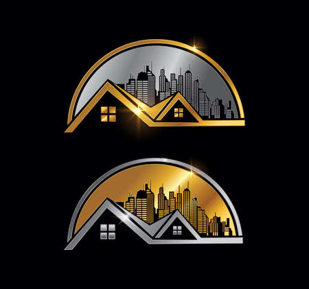 A vector Illustration of Golden and Silver Propertyのイラスト素材