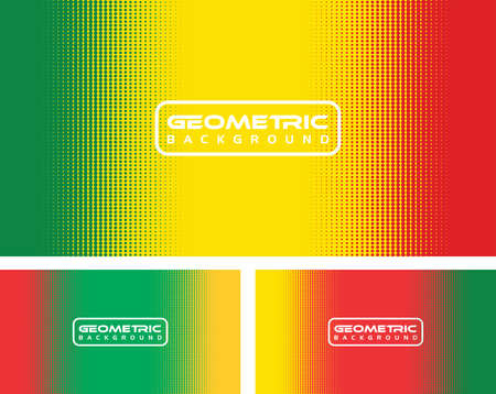 A vector Illustration set of Rasta Color Geometric Backgroundのイラスト素材
