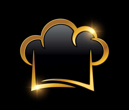 A vector illustration of Golden Chef Hat Vector Illustrationのイラスト素材