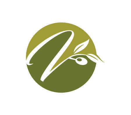 A vector illustration of Grape Vine Monogram Initial Logo Letter Iのイラスト素材