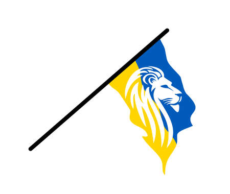 A vector illustration of Stand with Ukraine flag Signのイラスト素材