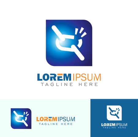 vector illustration set of Unchained Logo Icon Signのイラスト素材