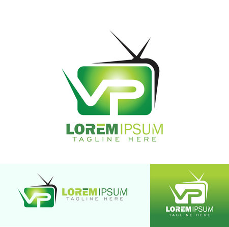 A vector Illustration set of Video Play Button Logo Signのイラスト素材