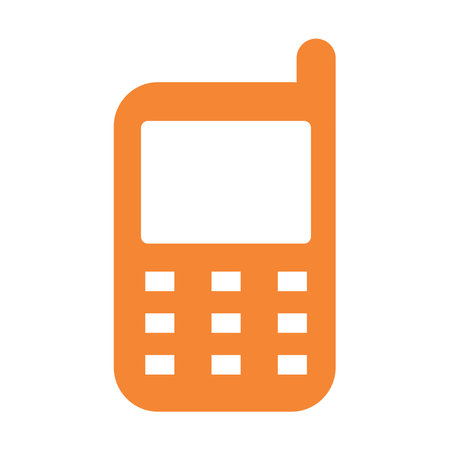 Mobile Phone Vector Illustration Icon in white background isolatedのイラスト素材