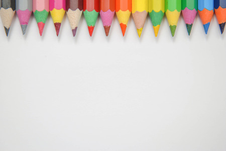 tops of pencilsの写真素材