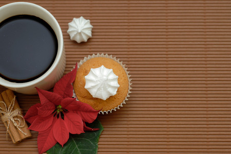 Cream cupcakeの写真素材