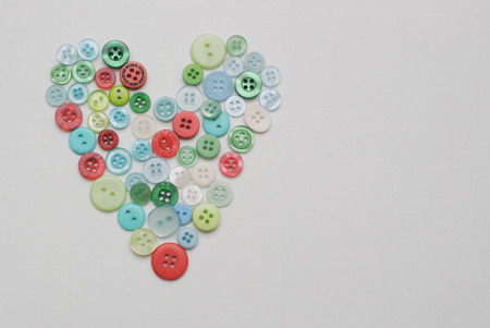 Buttons heartの写真素材