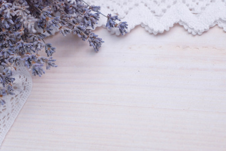 Lavender corner background laceの写真素材