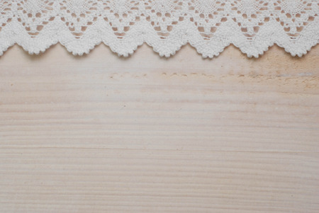 Wood background with laceの写真素材