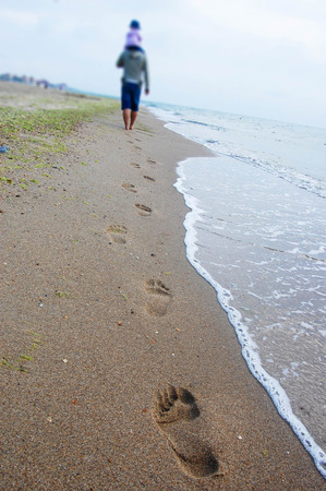 Beach walkの写真素材