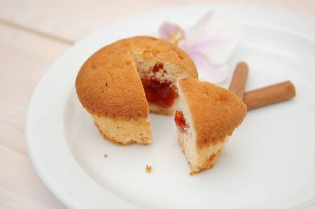 Cupcake with cinnamonの写真素材