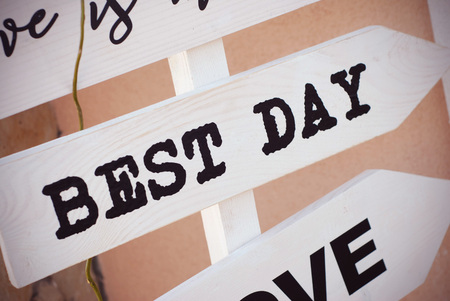 Love inscription background on inscription. Best day inscription. White indicator.の写真素材