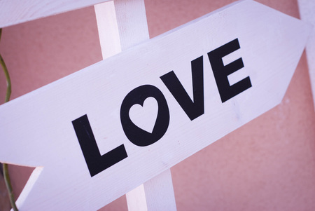 Love inscription background on indicator.の写真素材
