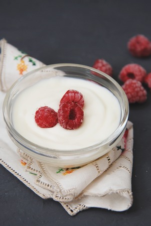 Healthy Meal with Berries and Yogurt onの写真素材