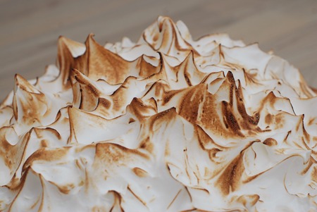 Close Up Meringue Cream on the Lemonの写真素材