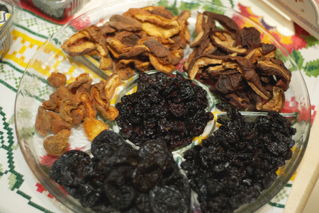 Organic Healthy Assorted Dried Fruit Mix on a Plateの写真素材