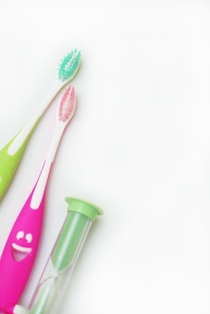 kids teeth brushesの写真素材