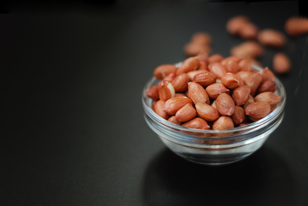 Peanuts Isoalted on Black Board. Fried Nuts, Peanuts