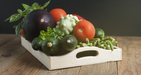 Health food with high fibre. Dietting, whole wheat cerals, grains, vegetables, antioxidants and vitamins. Rustic wooden background.の写真素材