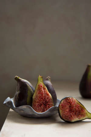 Fresh figs isolated healthy foods, lifestyle, natural lightの写真素材