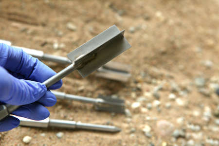 vane test for soil share strenght testings. Soil sample collected from construction geology drilling...