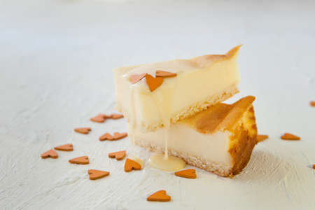 Parisian Flan French Custard Pie Classic tart.の写真素材