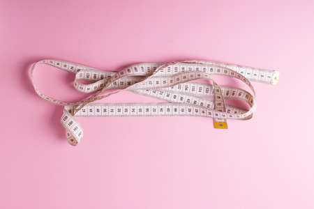 diet concept or lifestyle concept on pink backgroundの写真素材