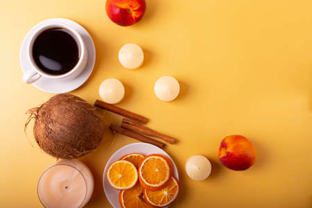 vanilla and orange aroma candles