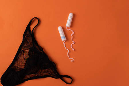 individual hygeine items for females during menstruation periodの写真素材