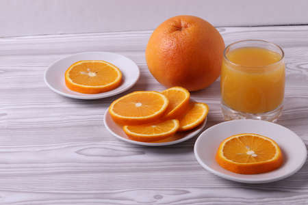 fresh citrus juice in a glassの写真素材