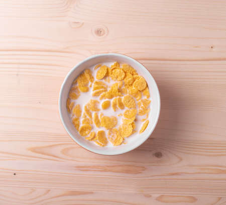crispy cornflakes as breakfast conceptの写真素材