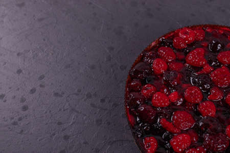 delicious jam and berries pieの写真素材