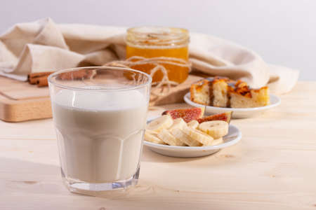 glass of milkの写真素材