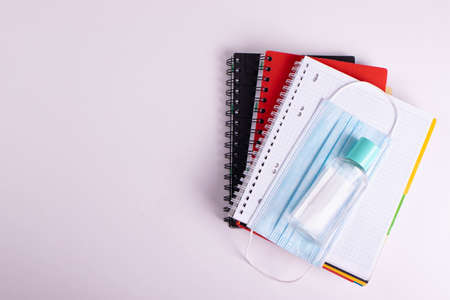 stationary and a face maskの写真素材