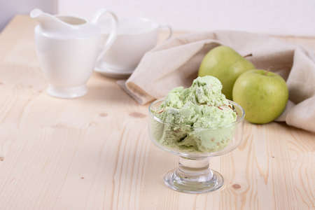 pistachio ice creamの写真素材