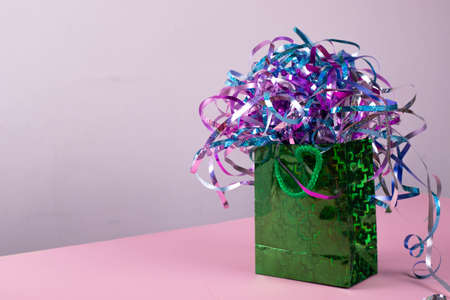 gift bag and streamers