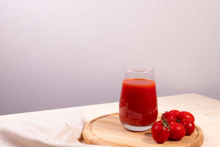 red fresh tomato juiceの写真素材