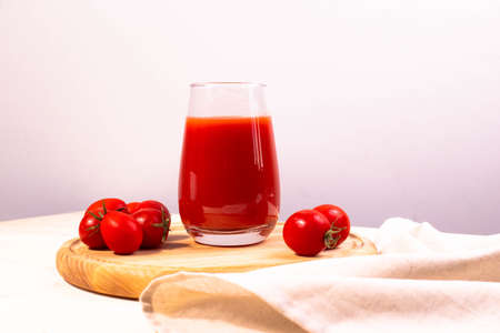 red fresh tomato juiceの写真素材